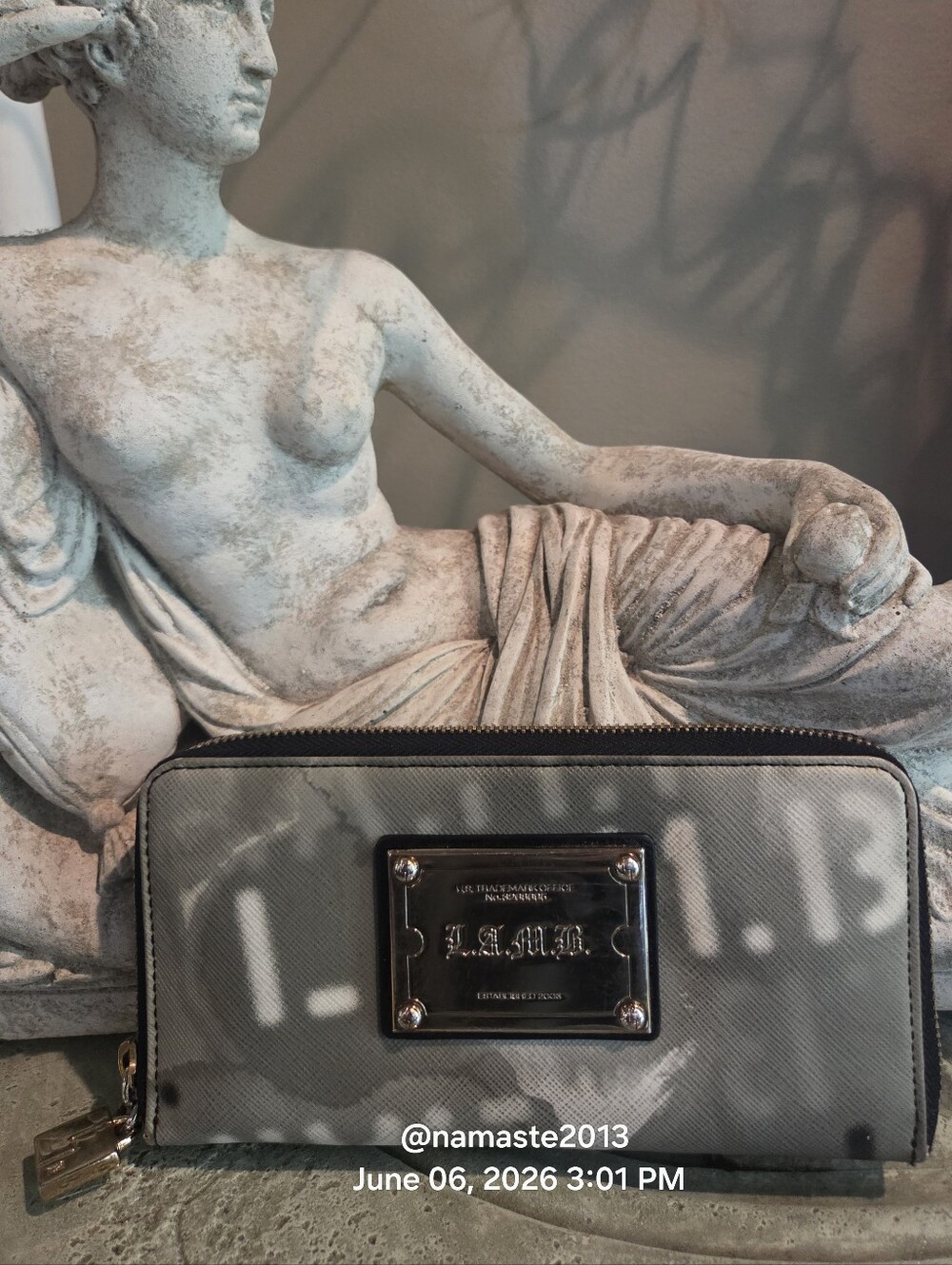 L.A.M.B. Watercolor Wallet Designer Stefano PVC And Leather Vintage #202